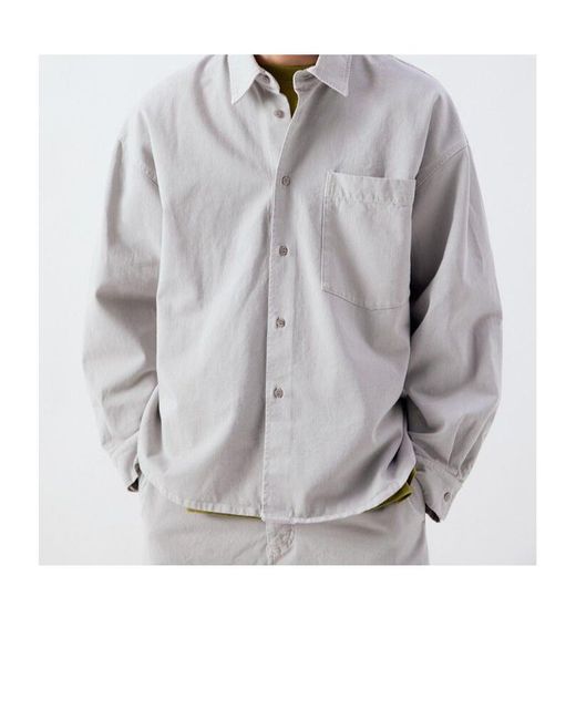 American Vintage Gray Long Sleeve Shirt for men