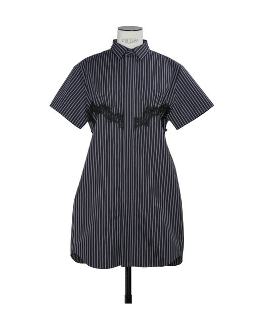 Sacai Blue Striped Dress