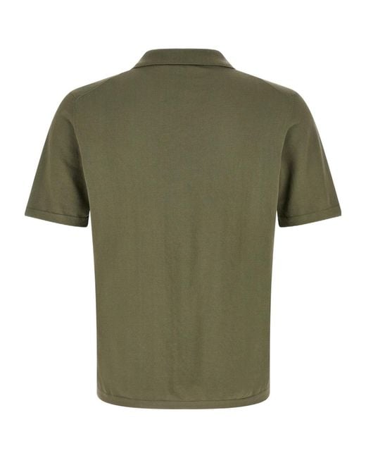 Roberto Collina Green Short Sleeve Knitted Shirt for men