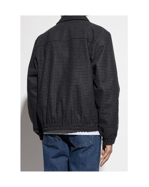 A.P.C. Black Checked Zipped Jacket for men