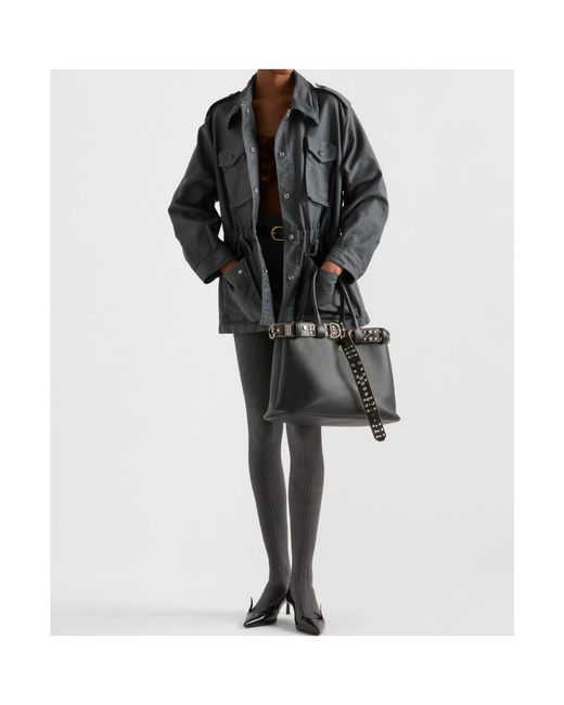 Prada Black Old Cotton Safari Jacket
