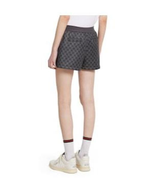 Gucci Gray Printed Technical Jersey Shorts