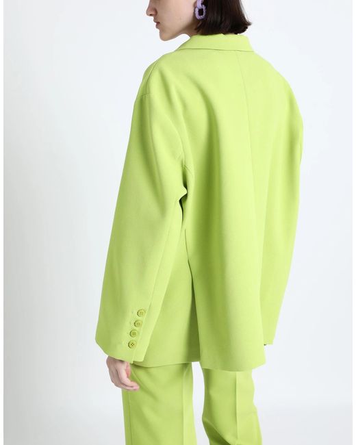 MAX&Co. Green Minimalist Double-Breasted Blazer
