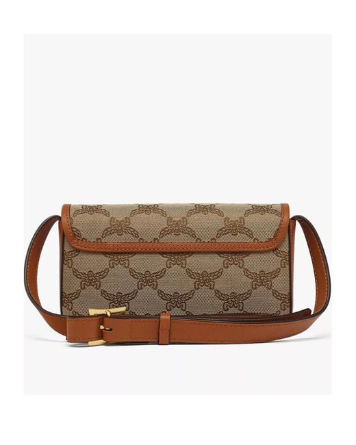 MCM Himmel Lauretos Jacquard Cross-Body Bag in Brown for Men
