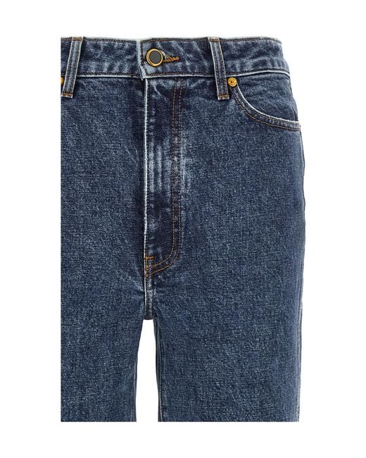 Khaite Blue Abigail Straight-Leg Jeans