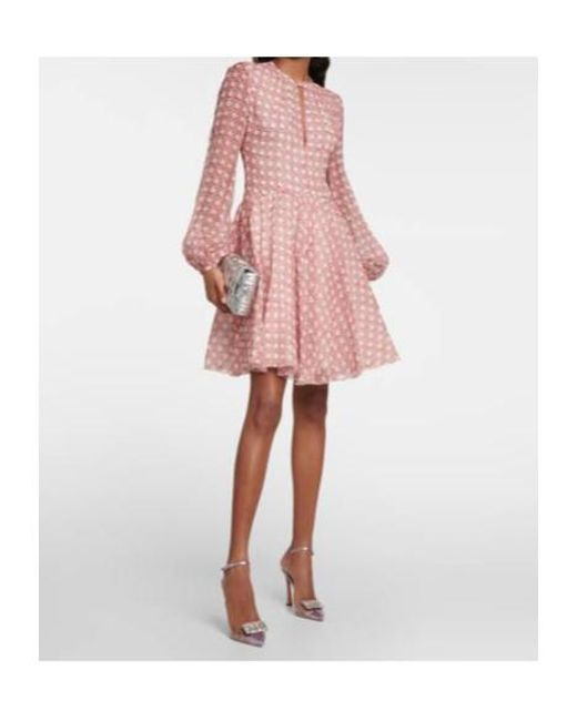 Giambattista Valli Pink Silk Georgette Minidress