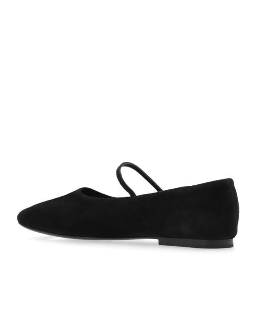 Tory Burch Black Suede Ballet Flats
