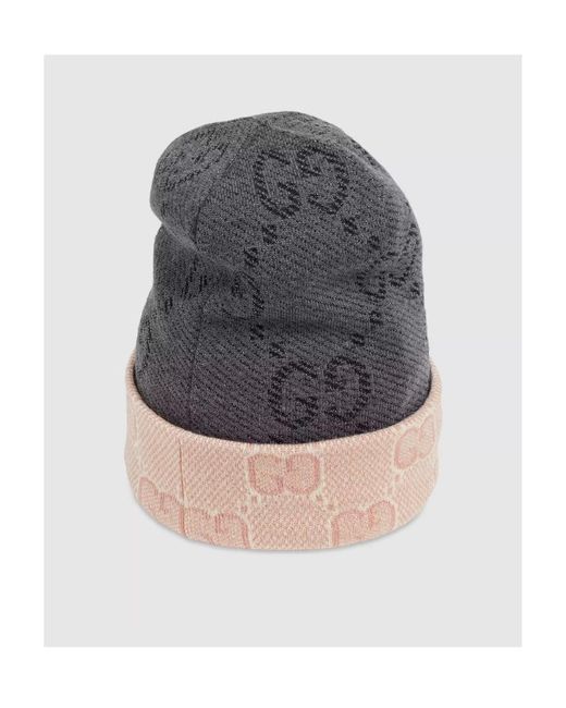 Gucci Gray Reversible Gg Beanie