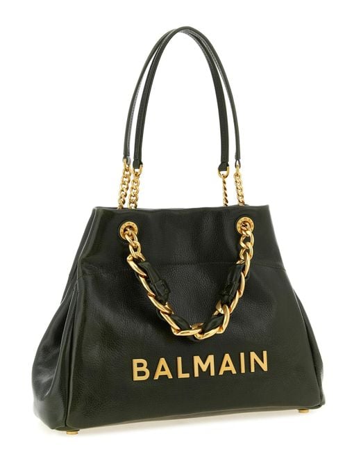 Balmain Black 1945 Soft Shopper Bag