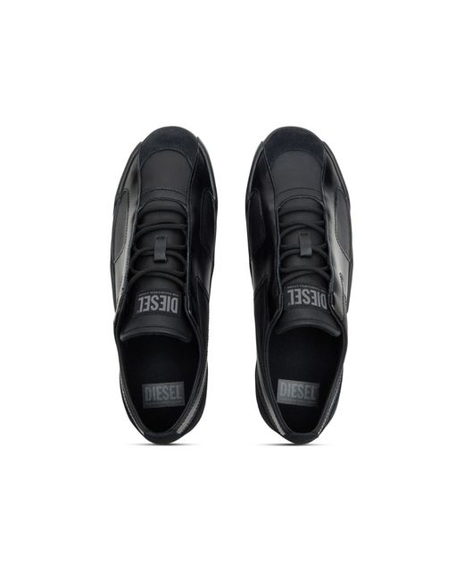 DIESEL Black S-Slante-D-Sneakers for men