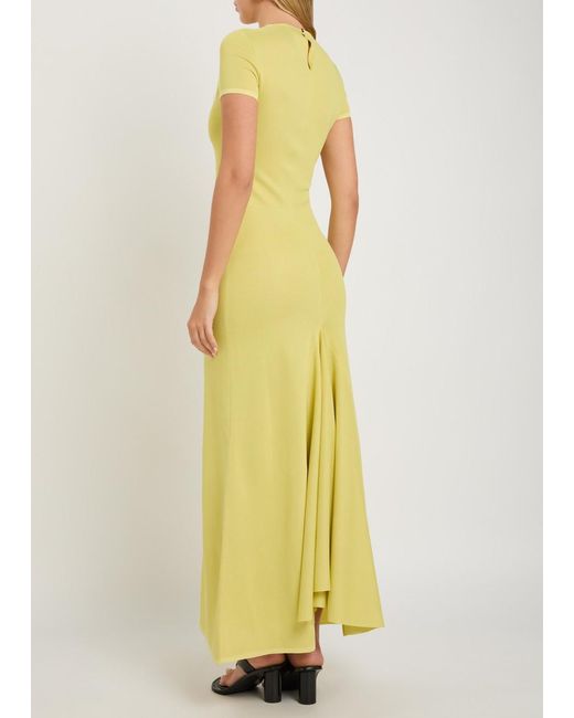 Jacquemus Yellow Le Robe Maille Woven Maxi Dress