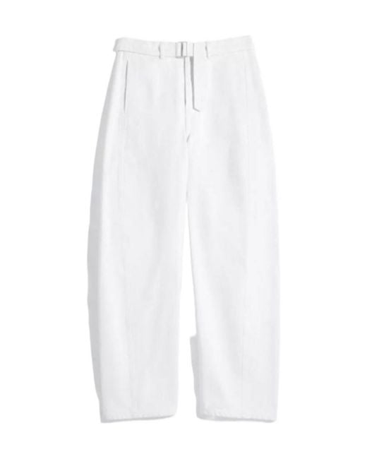 Lemaire White Buckle Jeans