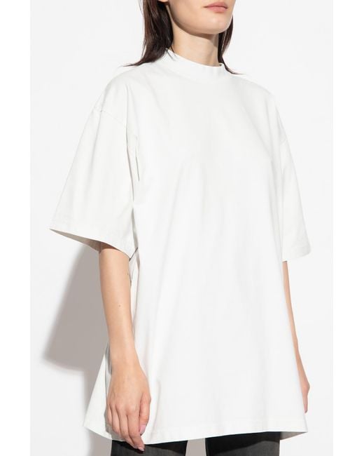 Balenciaga White Bb Paris Medium Fit T-Shirt