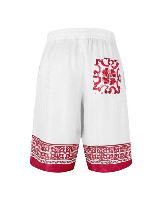 Dolce & Gabbana White Printed Shorts for men
