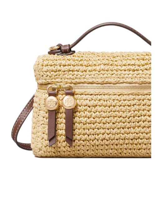 Tory Burch Metallic Romy Woven Shoulder Bag