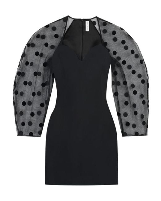 Nina Ricci Black Balloon Sleeve Dress