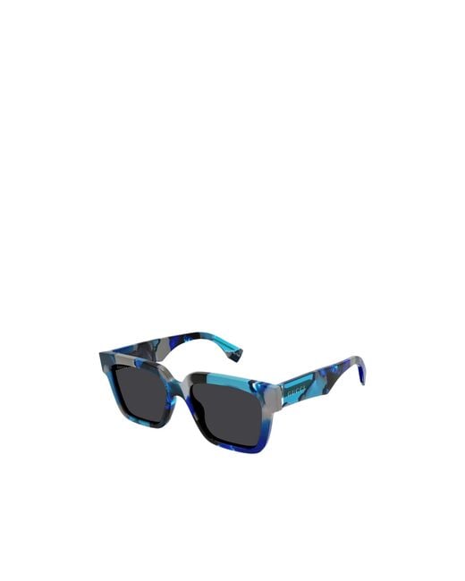 Gucci Blue Eyewear Rectangle Frame Sunglasses for men