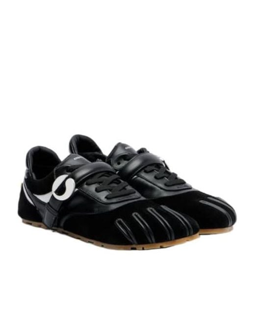 Coperni Black Leather-Trimmed Suede Sneakers
