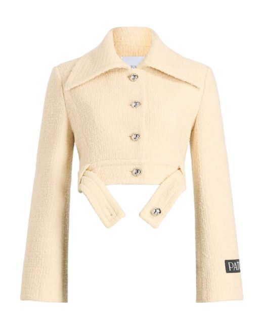 Patou Natural Belted Cropped Jacket