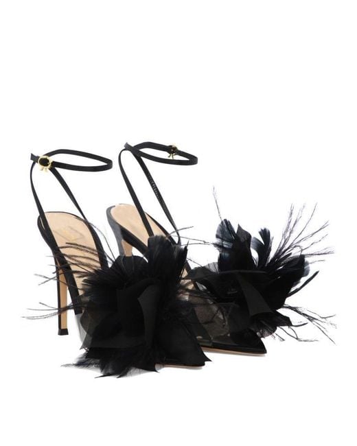 Gianvito Rossi Black Embellished Detail Heeled Sandals
