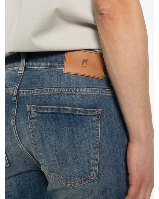 Pt Pantaloni Blue Pt Torino Mick Slim-Fit Jeans for men