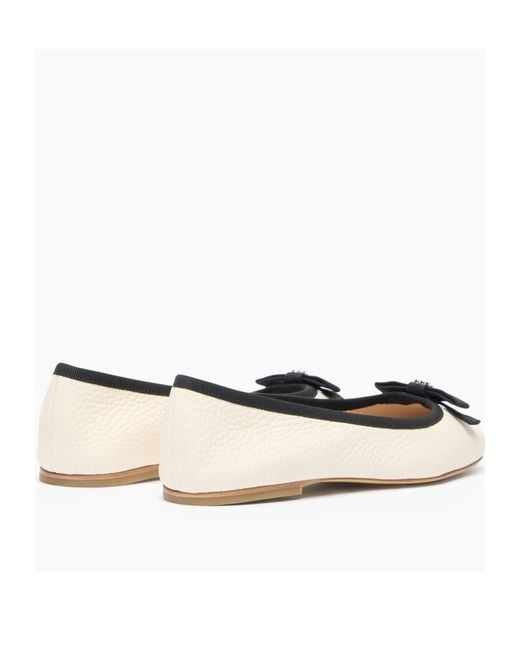 Casadei Natural Leather Ballet Flats