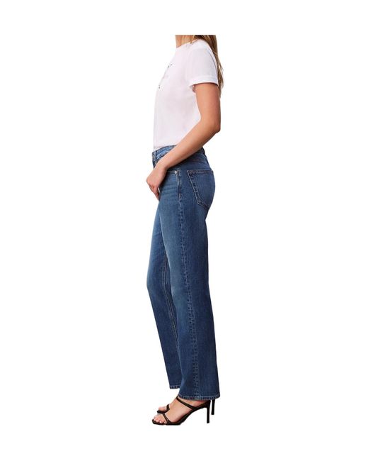 Calvin Klein Blue Logo-Patch Jeans