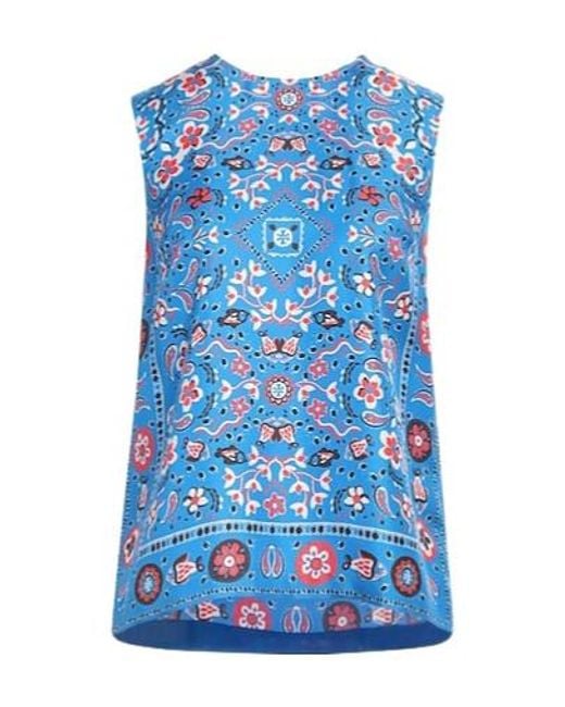 Tory Burch Blue Silk Tops