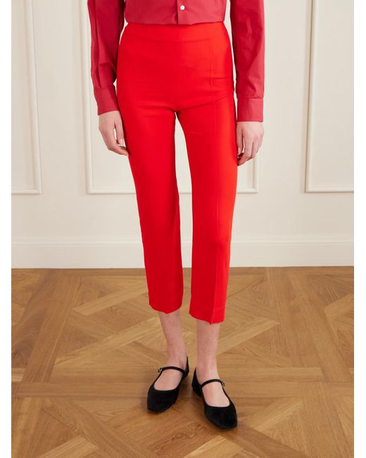 TOVE Red Cuffed Drew Trousers