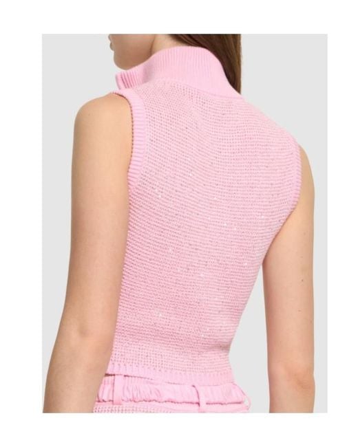 Alessandra Rich Pink Knit Vest