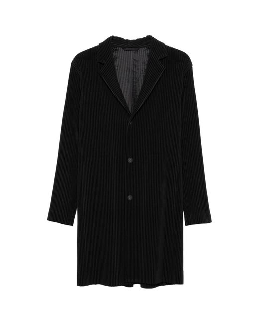Homme Plissé Issey Miyake Black Long-Sleeved Casual Jacket for men