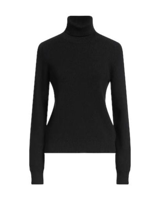 Saint Laurent Black Solid Cashmere Knitwear