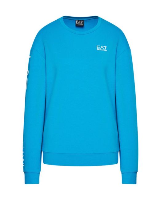 Emporio Armani Blue Logo Details Sweater