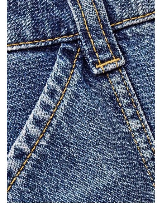 Ba&sh Blue Moyce Patch-Pocket Jeans