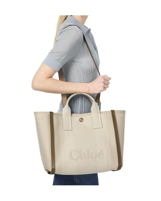 Chloé Natural Double Handle Shoulder Bag