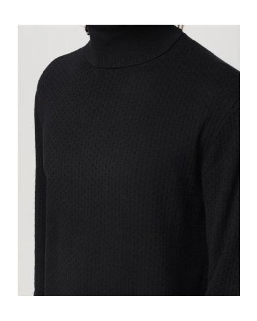 ARMANI EXCHANGE Black Roll-Neck Knitted Jumper for men