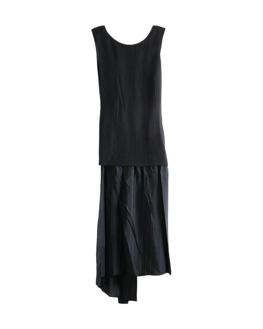 Y's Yohji Yamamoto Black Panelled Sleeveless Dress