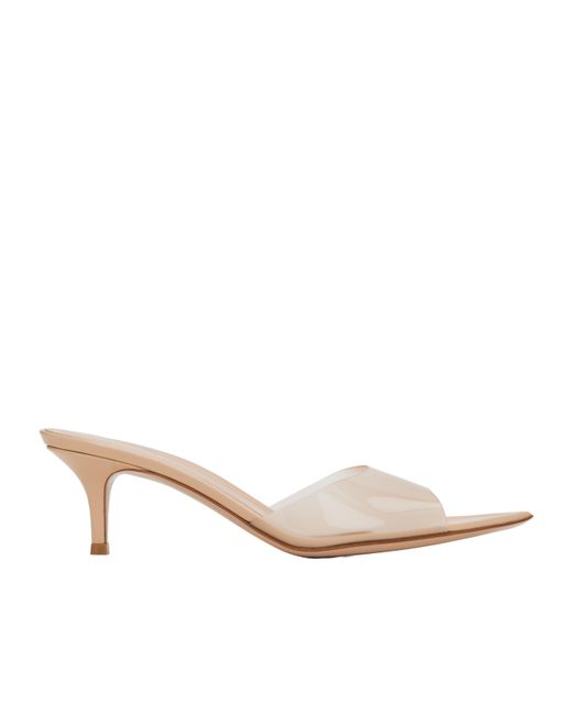 Gianvito Rossi White Elle 55 High-Heeled Sandals