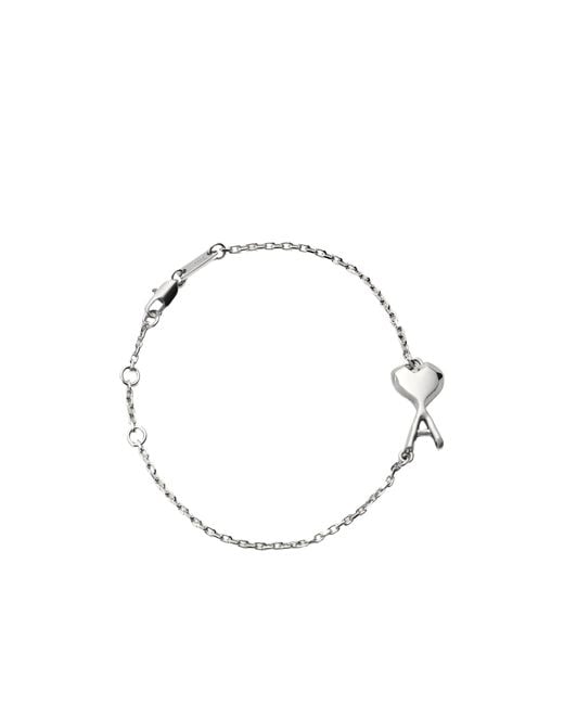 AMI Metallic Logo Bracelet for men