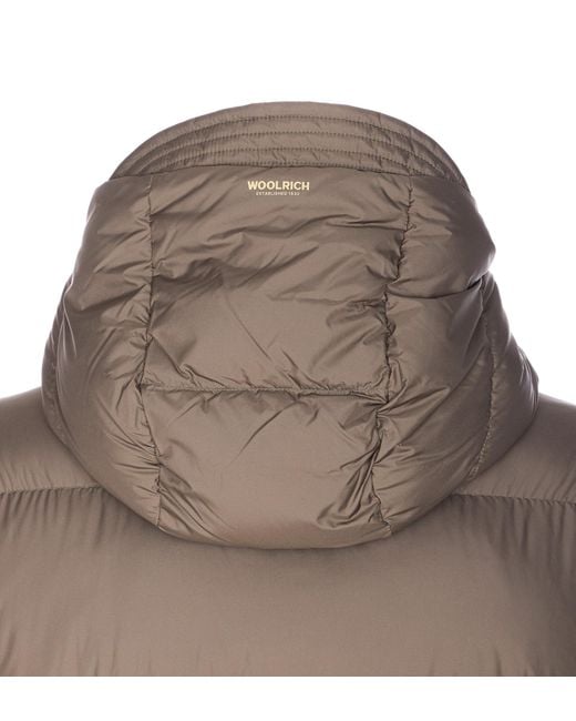 Woolrich Brown Long Sleeved Hooded Down Jacket for men