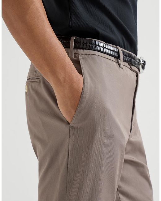 Brunello Cucinelli Gray Tailored Tapered-Leg Trousers for men