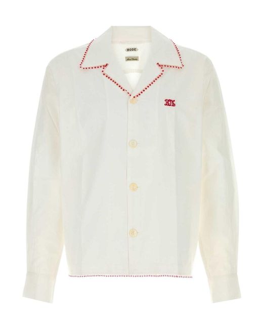 Bode White Long-Sleeved Shirt for men