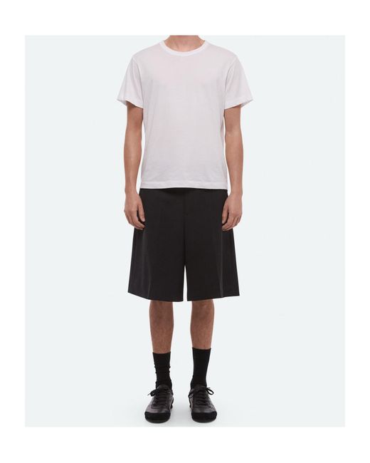 Helmut Lang White Crew Neck Short-Sleeved T-Shirt for men