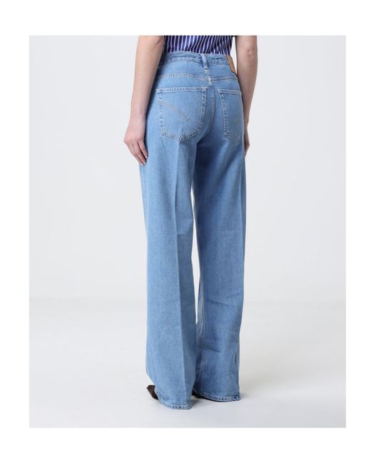 Dondup Blue Jacklyn Straight Leg Jeans