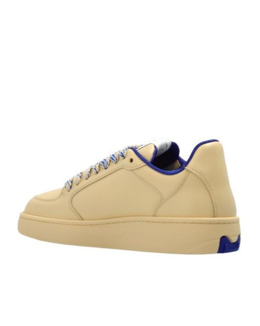 Burberry Natural Logo Detailed Lace-Up Sneakers