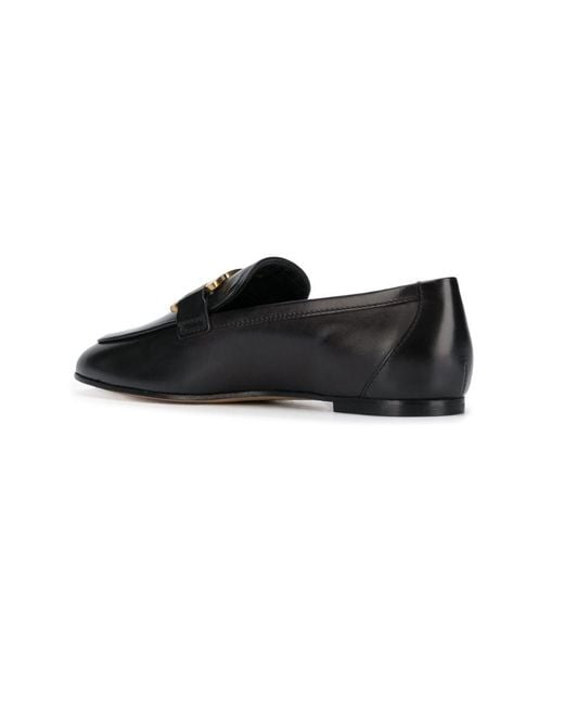 Tod's Black Chain And Loafer Shoes