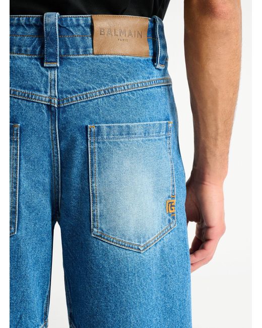 Balmain Blue Denim Carpenter Jeans for men