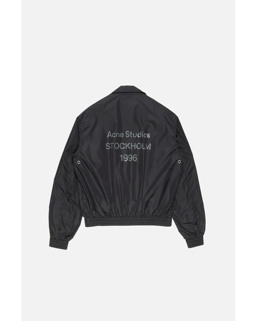 Acne Black Lightweight Logo Jacket for men