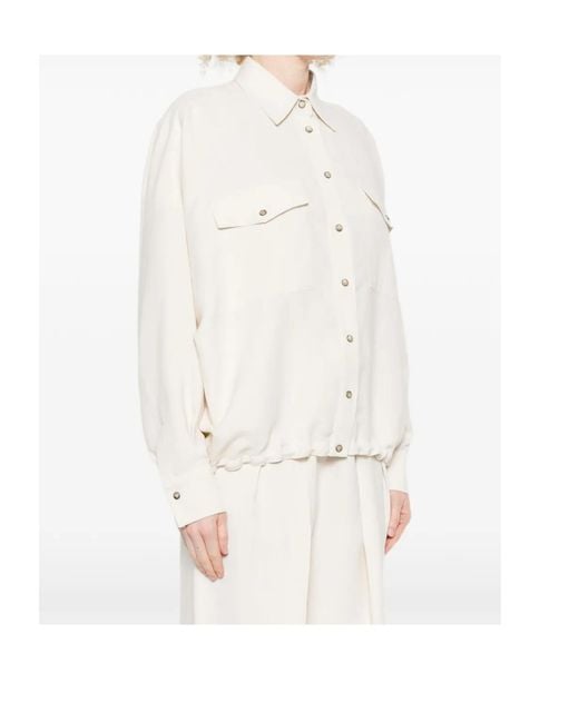 Brunello Cucinelli White Fluid Twill Shirt