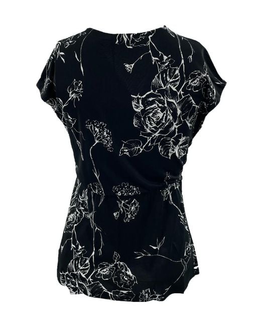 Max Mara Black V-Neck Blouse